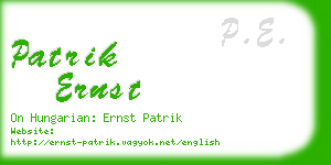 patrik ernst business card